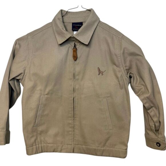 T.F. Laurence Boys Harrington Jacket Sz. 5 Full Zip Khaki Lightweight Classic - Picture 1 of 10